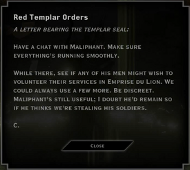 Red Templar Orders