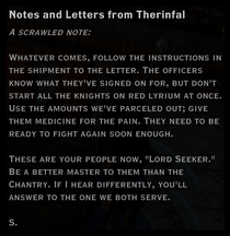 Notes and Letters from Therinfal 2