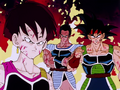 Fasha, Tora and Bardock during a brief cameo appearance in Dragon Ball Z