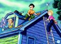 Marron, Krillin, and Android 18