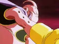 Majin Buu firing his Super Kamehameha