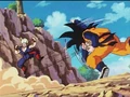Goten continues throwing rocks