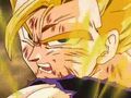 Gohan's face while charging the Super Kamehameha