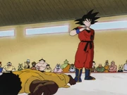 Goku defeats King Chappa easily