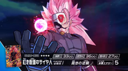 Saiyano de la Máscara Carmesí como Supersaiyano Rosado 3, visto en el videojuego de arcade Super Dragon Ball Heroes.