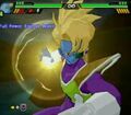 Salza charging his Full Power Energy Wave in Budokai Tenkaichi 3