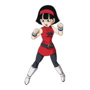 SDBH World Mission Character Sticker Videl 4 (Mega Rarity Sticker Render - BoG-DBS Red Devil Dress)