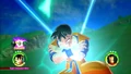 Future Gohan charges a Super Explosive Wave in Raging Blast 2