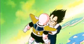 Vegeta tells Krillin his plan to help beat Frieza