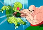 Tien elbows the Saibaman