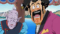 Old Kai and Mr. Satan in Yo! Son Goku and His Friends Return!!