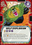 A Self Explosion card in the Bandai CCG, featuring Cell's Unforgivable! technique