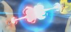 Goku's and Frieza's clashing beams