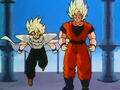 Gohan and Goku in Korin's tower