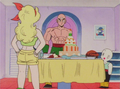 Launch with Tien and Chiaotzu (Arale poster in the background)