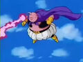 Majin Buu fires the Chocolate Beam to transform humans into chocolate