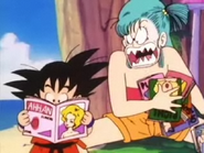 Goku leyendo una