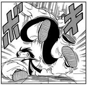 Tien snaps Yamcha's leg