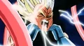 Vegeta is hurt by Kid Buu's electric shock