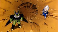 Vegeta challenges Cell