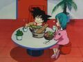 Goku eating bread