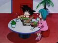 Goku eating bread