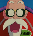 Master Roshi using his yellow sunglasses