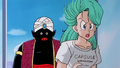 Mr. Popo and Bulma at Wukong Hospital