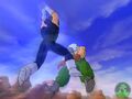 Vegeta about to knock Android 13 down in Budokai Tenkaichi 2