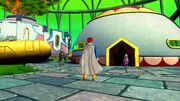 DBXV Future Trunks, Future Warrior, & Supreme Kai of Time in front of Supreme Kai's House (Time Nest) 11-21-46