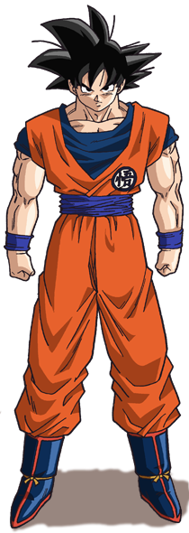goku with his shirt off dbz s