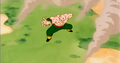 Tien after performing the Spirit Tri-Beam