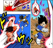 Goku's new speed allows him to whip around the battlefield