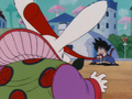 Goku makes Boss Rabbit surrender