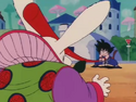 Goku makes Boss Rabbit surrender