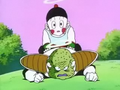 Chiaotzu pins Guldo to the ground