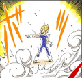 Majin Vegeta charging Final Impact (Full Color Manga)