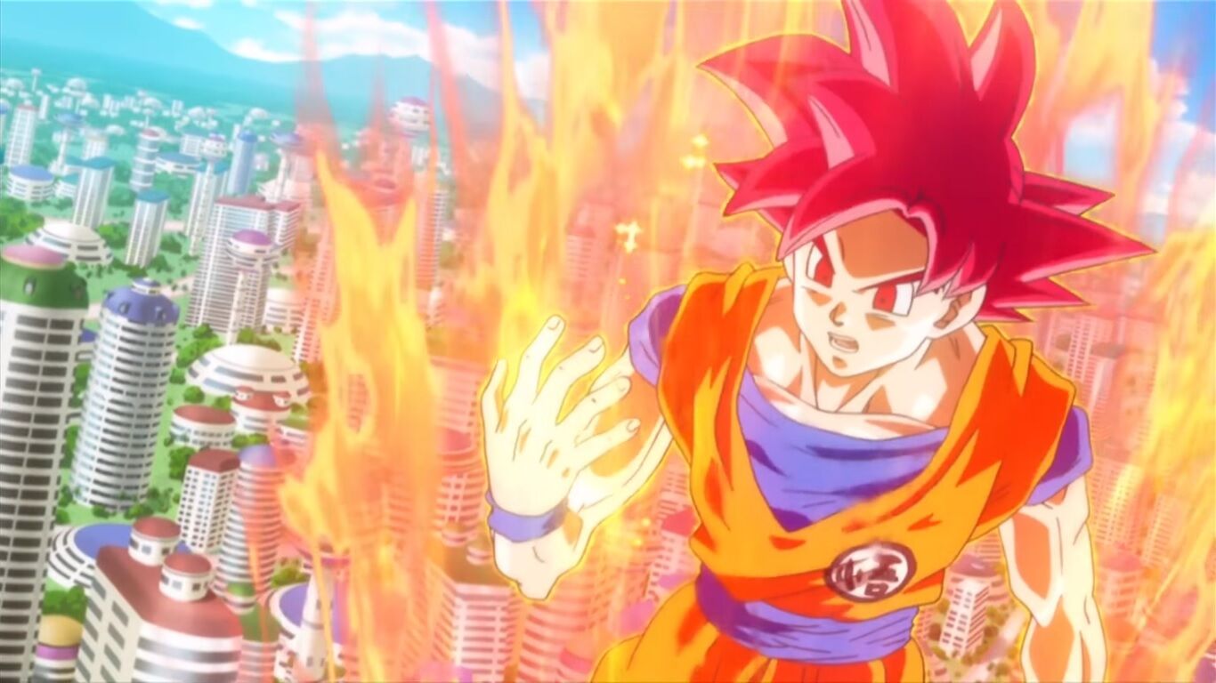 goku super saiyan god mode wallpaper