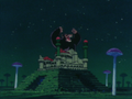Goku destroying Pilaf's Castle