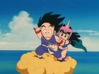 Goku and Chi-Chi on the Nimbus