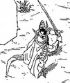 King Cold holding the sword in the manga