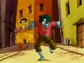 A Zombie walking to Mr. Satan in Fusion Reborn