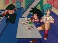 Oolong, Goku and Bulma in the kitchen