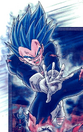 Super Saiyan God SS Evolved Vegeta on back cover of manga volume 11