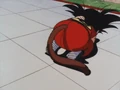 Goku hurt after taking a full force hit from Nam