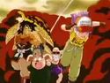 The Dragon Ball Gang outside in The Path to Power