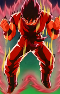 Goku utiliza el Kaio-ken contra Ginyu.