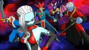 SDBH World Mission CAA Super Ability Subspace Summon X Warriors of Darkness Assemble (Dark Empire's Warriors of Darkness - Dark Demoness Towa, Xeno Dabura, Base Mira, Demon God Demigra, & Great Devilman)