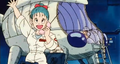 Bulma and her father working on Kami's space ship