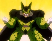 Cell aumenta seus poderes para lutar com Gohan